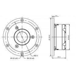 SB Acoustics Satori tweeter, Black FC , TW29R-B