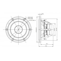 SB Acoustics 5" Satori midwoofer , MW13P-4