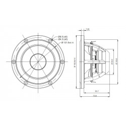 SB Acoustics 5" Satori midwoofer , MW13P-8