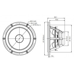 SB Acoustics 6.5" Satori midwoofer , MW16P-8