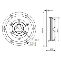 SB Acoustics Satori Beryllium tweeter, Neo magnet, TW29BN