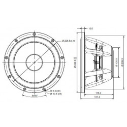 SB Acoustics 9.5" Satori woofer , WO24P-8