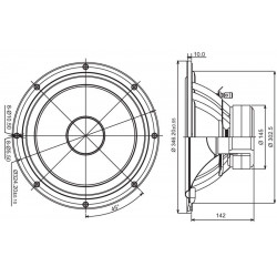 SB Acoustics 12" subwoofer, 75mm VC NRX, SB34SWNRX-S75-6