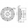 SB Acoustics 8" mid/woofer 45mm vc NAC Alu Cone, SB23NACS45-4