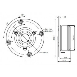 SB Acoustics 21mm dome chmbr Tweeter, SB21SDC-C000-4