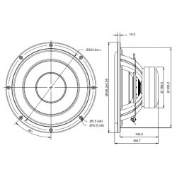 SB Acoustics 12" subwoofer, 75mm VC NRX, SB34SWPL76-4