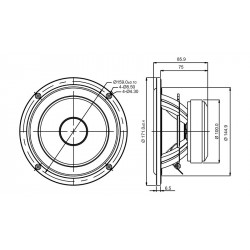 SB Acoustics 6" mid/woofer, 35mm VC NRX2 Norex cone, SB17NRX2C35-4