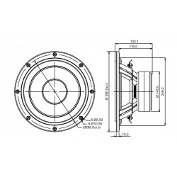 SB Acoustics 10" subwoofer, 75mm VC NRX, SB29SWNRX-S75-6