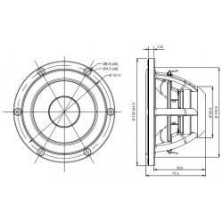 SB Acoustics 5" Satori midrange , MR13P-8