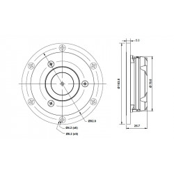 SB Acoustics Satori tweeter, Neo magnet 8Ohm , TW29RN-8