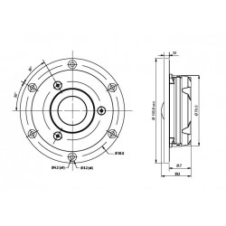 SB Acoustics Satori Dome tweeter, Neo magnet, 8Ohm, TW29DN-8