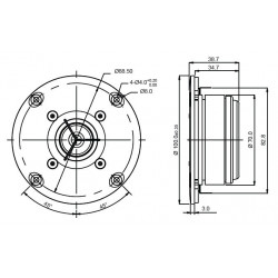 SB Acoustics 1" Aluminium/Ceramic Dome Tweeter, SB26CDC-C000-4