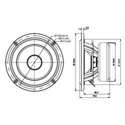 SB Acoustics Midwoofer NRX SB15NRX2C30-4 30mm Voice coil