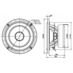 SB Acoustics Midwoofer NRX SB15NRX2C30-8 30mm Voice coil