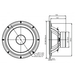 SB Acoustics Midwoofer NRX SB34NRX75-16 75mm Voice coil