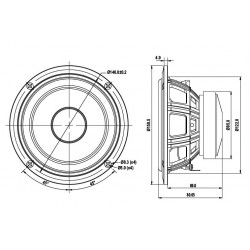 SB Acoustics 5" mid/woofer , 25mm VC PFCR, SB13PFCR25-08 round basket