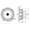 SB Acoustics 5" mid/woofer, 25mm VC, Coaxial PFCR, SB13PFCR25-4-Coax round basket