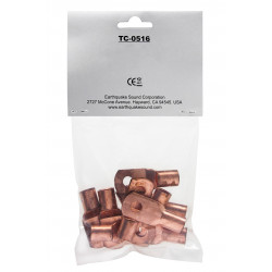 EarthquakeSound TC-0516 Copper 0/1 AWG Power Ring Terminal (10 Pieces)