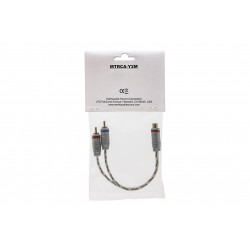 EarthquakeSound MTRCA-Y2M 1 Female / 2 Male Y-Connector with Gold Terminals