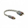 EarthquakeSound MTRCA-Y2M 1 Female / 2 Male Y-Connector with Gold Terminals