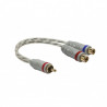 EarthquakeSound MTRCA-Y2F 1 Male / 2 Female Y-Connector with Gold Terminals