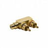 EarthquakeSound GOLD-2M1F RCA Terminal - 2 MALE ONE FEMALE.