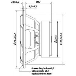 Динамик СЧ/НЧ Seas Excel Graphene E0076-08 W19NX001 - 1pair