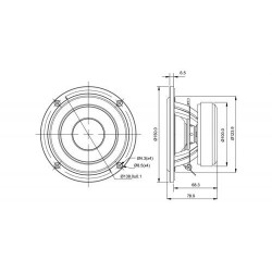 SB Acoustics 5" mid/woofer, 30mm VC CRC Carbon Fiber Cone, SB15CRC35-4