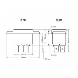 Oyaide Panel mounted IEC Male Inlet (IEC60320-C14) Power Inlet PP