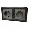 Furutech High Performance NCF  Duplex SCHUKO Wall Sockets carbon fiber finished 16A250V, FT-SWS-D-NCF(R)