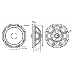 SB Acoustics 20" Passive radiator, SB20PFCR-00