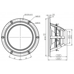 SB Acoustics 6.5" Satori  TeXtreme midrange 8Ohm, MR16TX-8