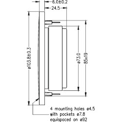 Tweeter Seas Prestige H1318-06 29TFF/W