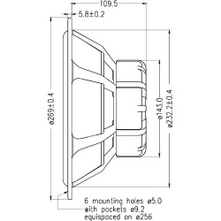 Woofer Seas Excel E0026-08S W26FX001