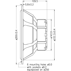 Woofer Seas Excel E0046-08S W26FX002