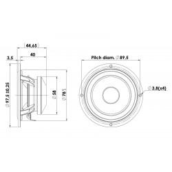 Fullrange Scan-Speak Discovery 3.5" 10F/4424G00