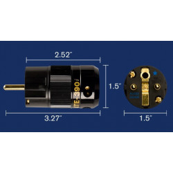 WattGate 390i Schuko (black) Power Connector