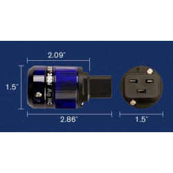 WATTGATE™ 350i AG HC BLUE IEC 20A power connector, 350iHCAG