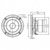 SB Acoustics 4" midrange with rubber NRX Norex cone, SB12MNRX25-4