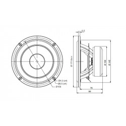 SB Acoustics 6" mid/woofer, 35mm VC CRC Carbon Fiber Cone, SB17CRC35-4