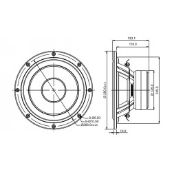 SB Acoustics 10" woofer, 75mm VC NRX, SB29NRX75-6