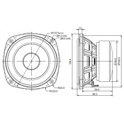 SB Acoustics 4" mid/woofer, 25mm VC PFC, SB12PAC25-4  Alu