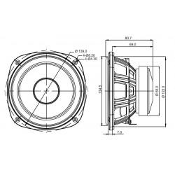 SB Acoustics 5" mid/woofer , 25mm VC PFC, SB13PFC25-4