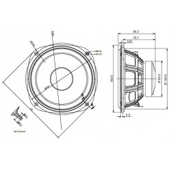 SB Acoustics 6" mid/woofer, 25mm VC PFC, SB16PFC25-8