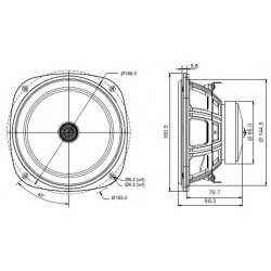 SB Acoustics 6" mid/woofer, 25mm VC, Coaxial PFC, SB16PFC25-4-Coax