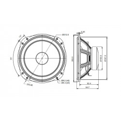 SB Acoustics 8" mid/woofer, 30mm VC PFC, SB20PFC30-8